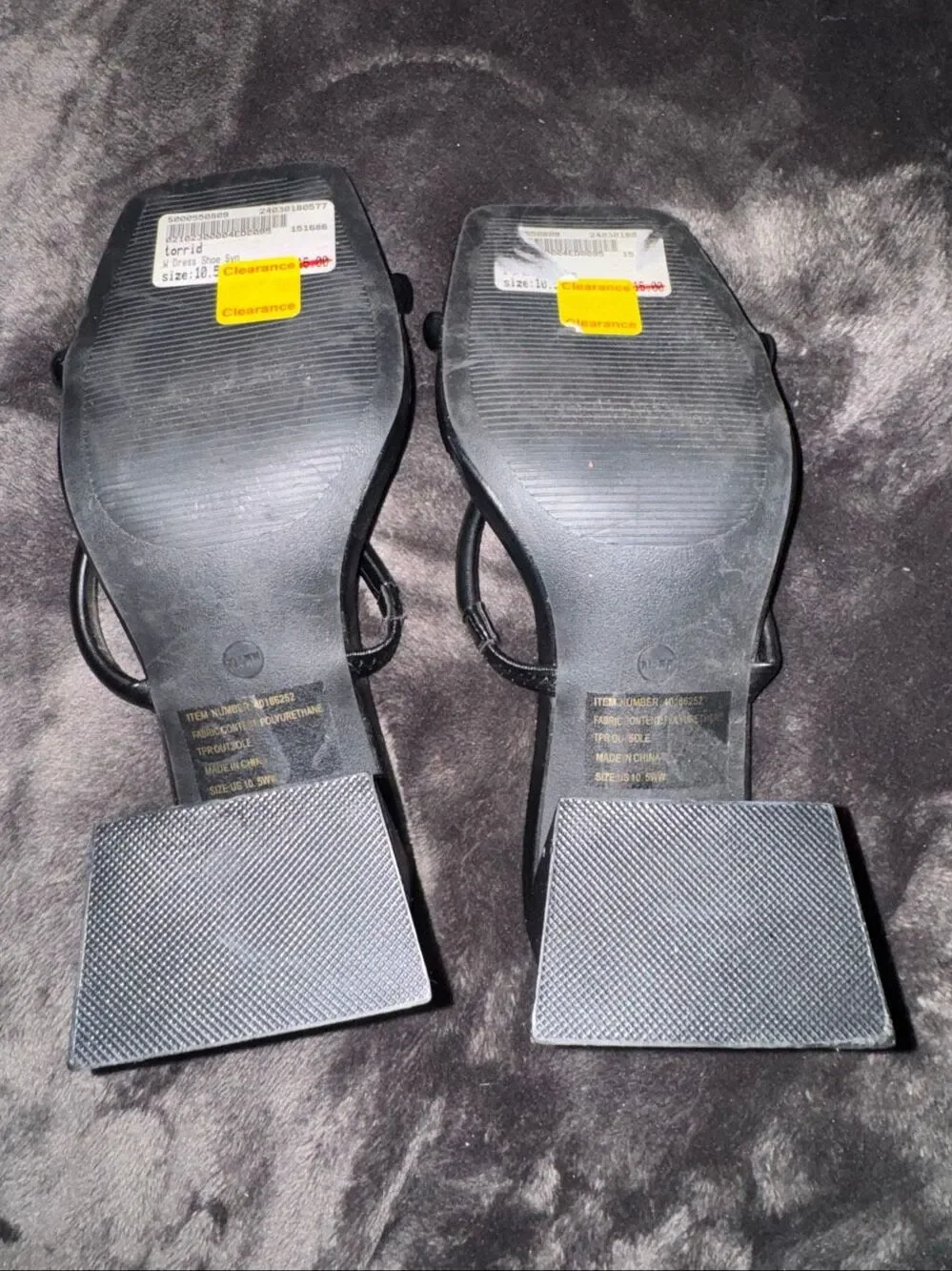 Torrid strappy single sole heels size 10.5WW